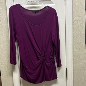 Cable & Gauge Deep Purple Long Sleeve Top